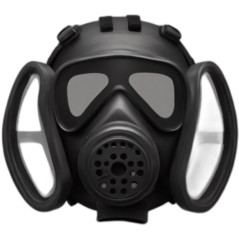 black m40 gas mask emoji