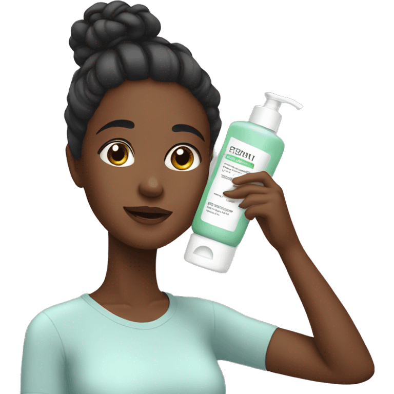 Girl doing skincare emoji