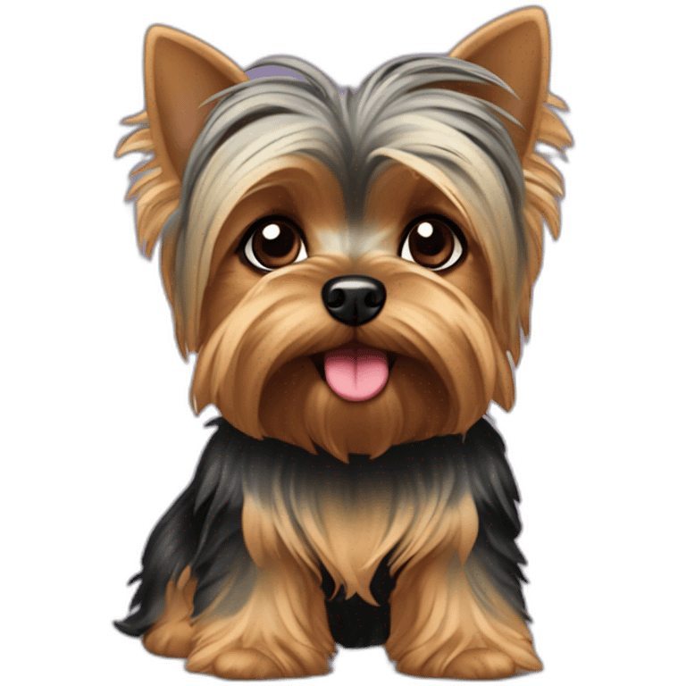 Yorkshire terrier con chupete emoji