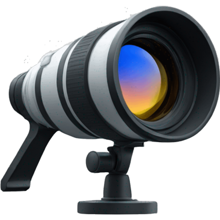 a side view of a telephoto lens emoji