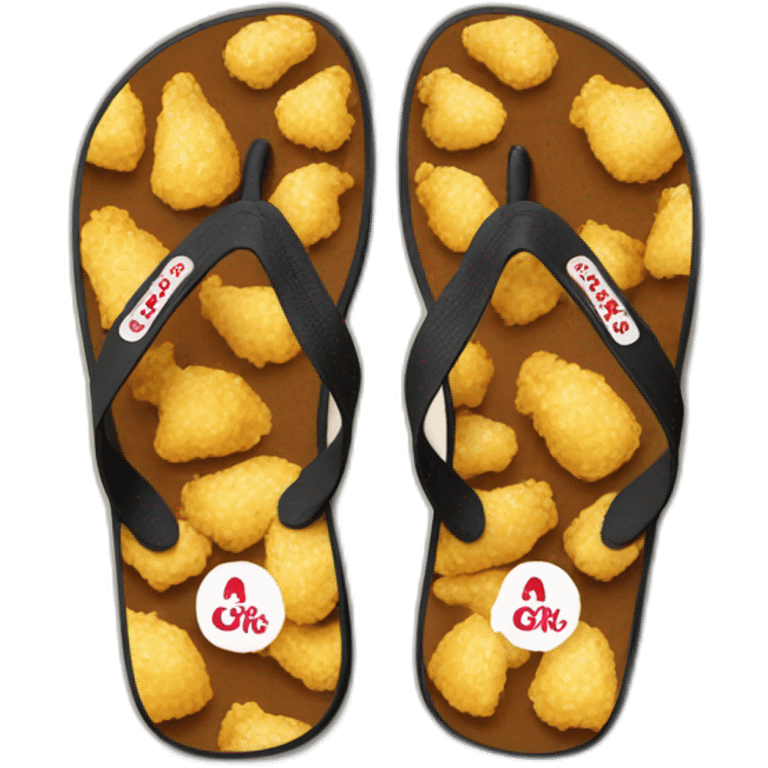 chick-fil-a-nugget flip flops emoji