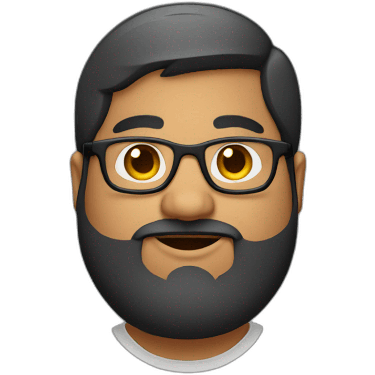 chubby-indian-guy-with-beard-and-glasses-and-short-hair emoji