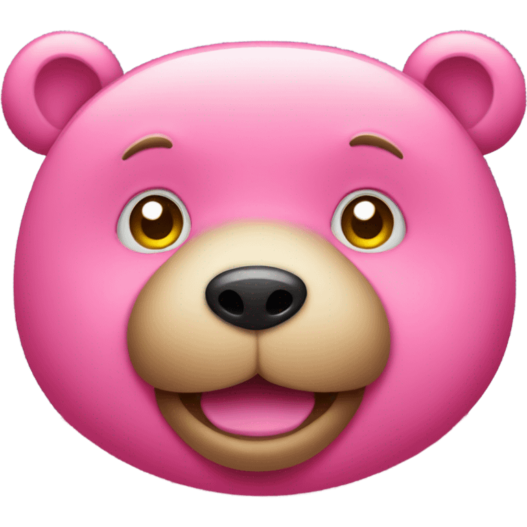 Pink sparkly fat bear  emoji