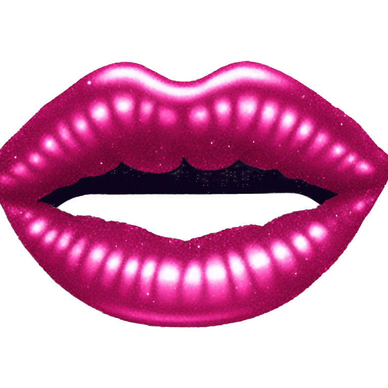 hot pink sparkly kiss emoji