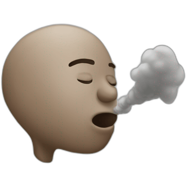 someone blowing air emoji