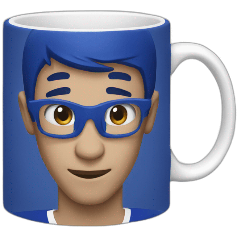 mug in chelsea colours emoji