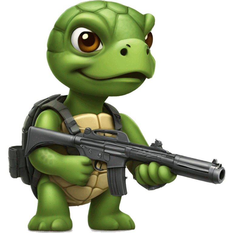 Turtle with a gun emoji