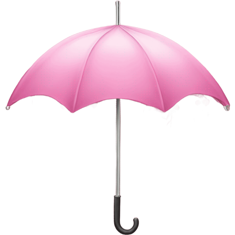 Pink floral umbrella with crystal hearts dangling  emoji