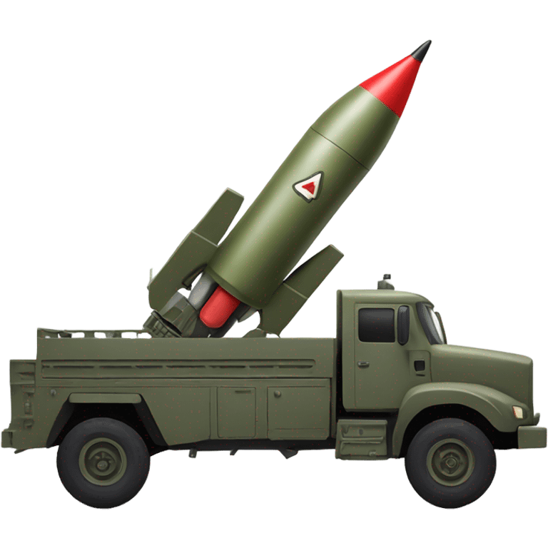 Missile in a missile truck emoji