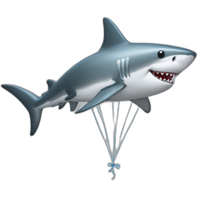 silver-shark-balloon emoji