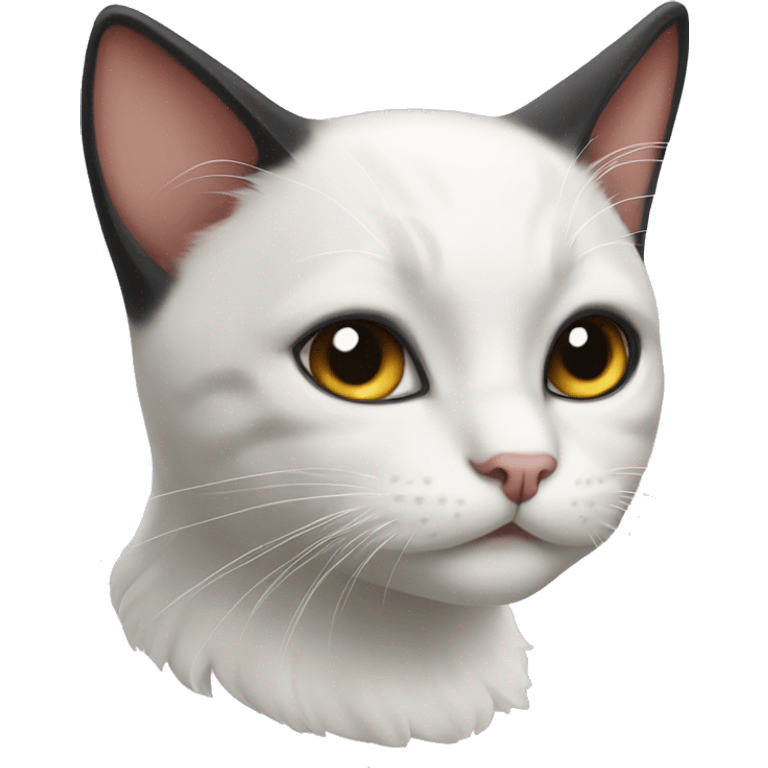 frajola white and black cat  emoji