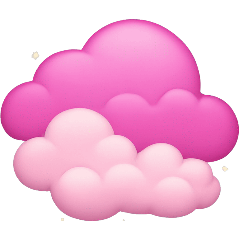 Pink clouds and stars emoji