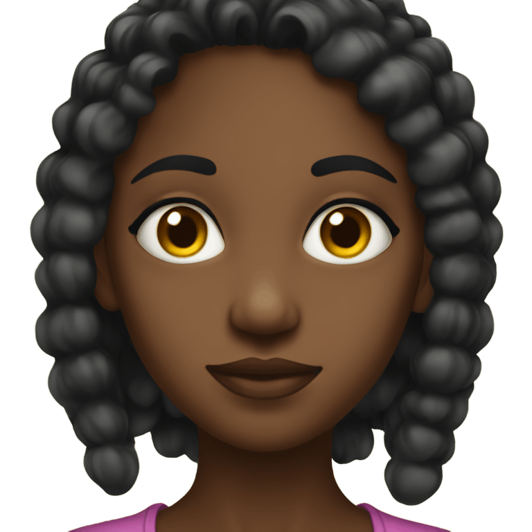 Side eye black girl emoji