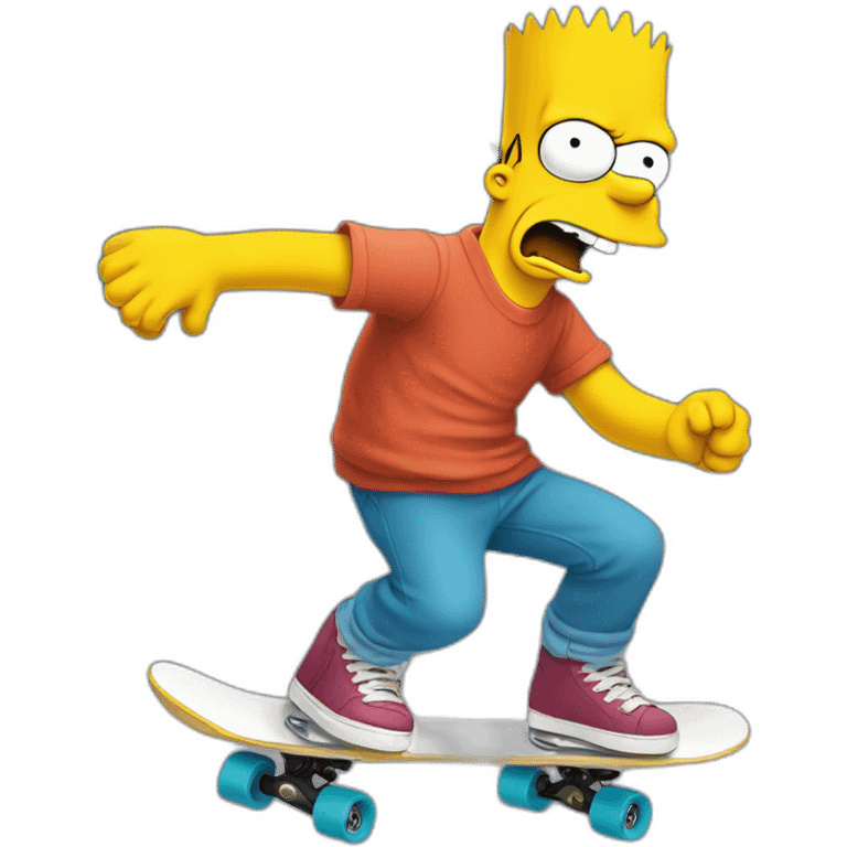 Bart Simpson faisant du skate  emoji