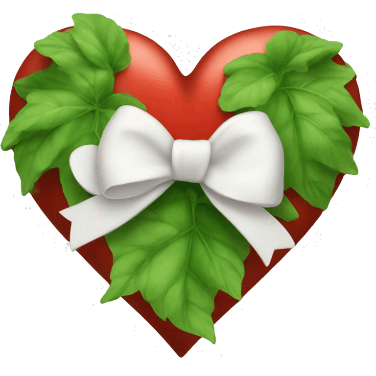 vine red heart with white bow emoji