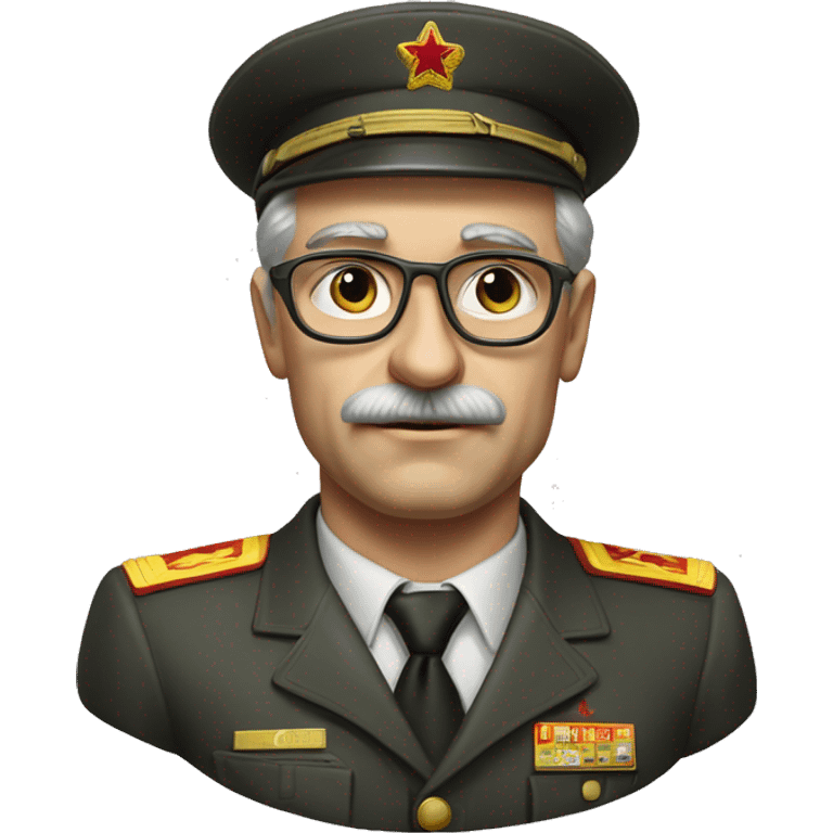 soviet engineer diplomat full scale photoealistic serious emoji