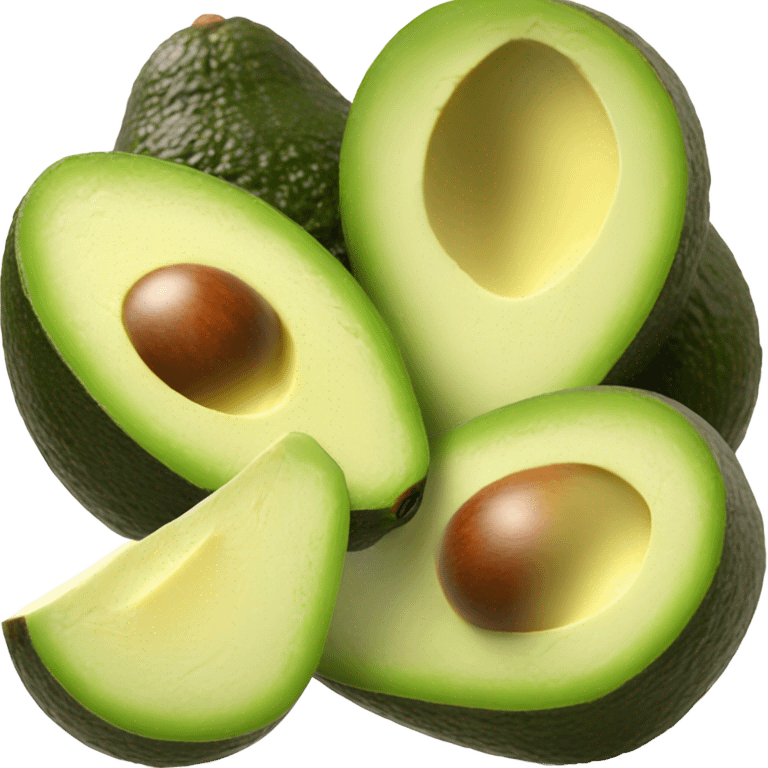 Sliced avocado emoji