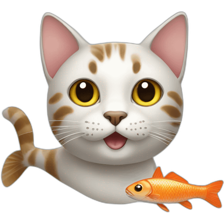 Cat with fish emoji