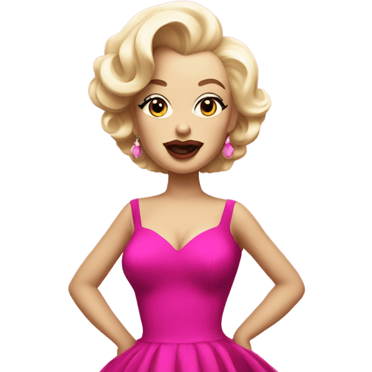 Marilyn Monroe wearing pink dress emoji