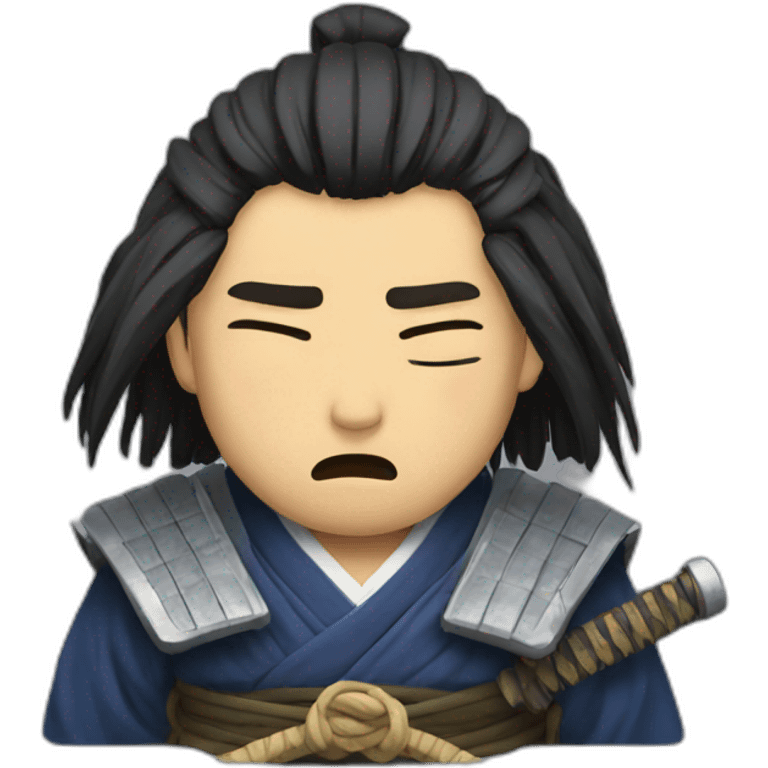 Japanese samurai crying emoji