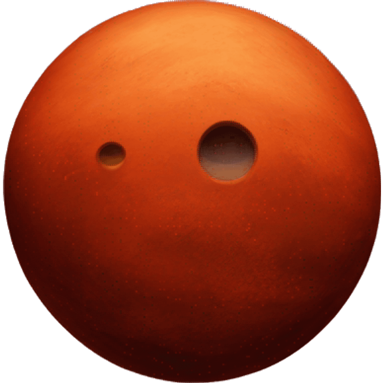 Vibrant red planet emoji