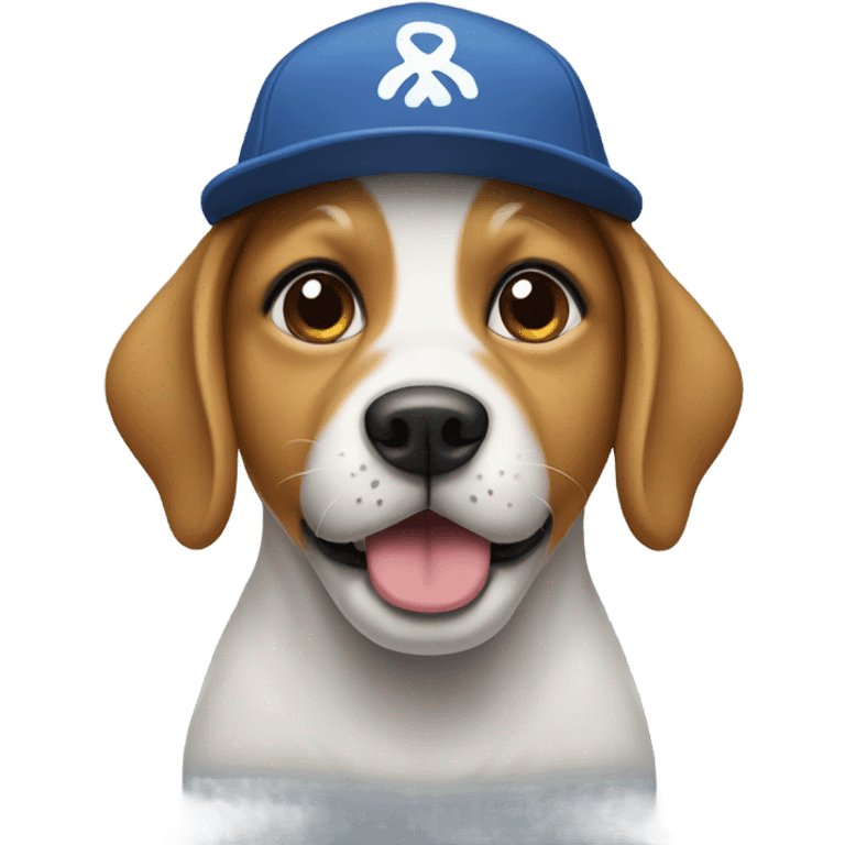 Dog with cap emoji