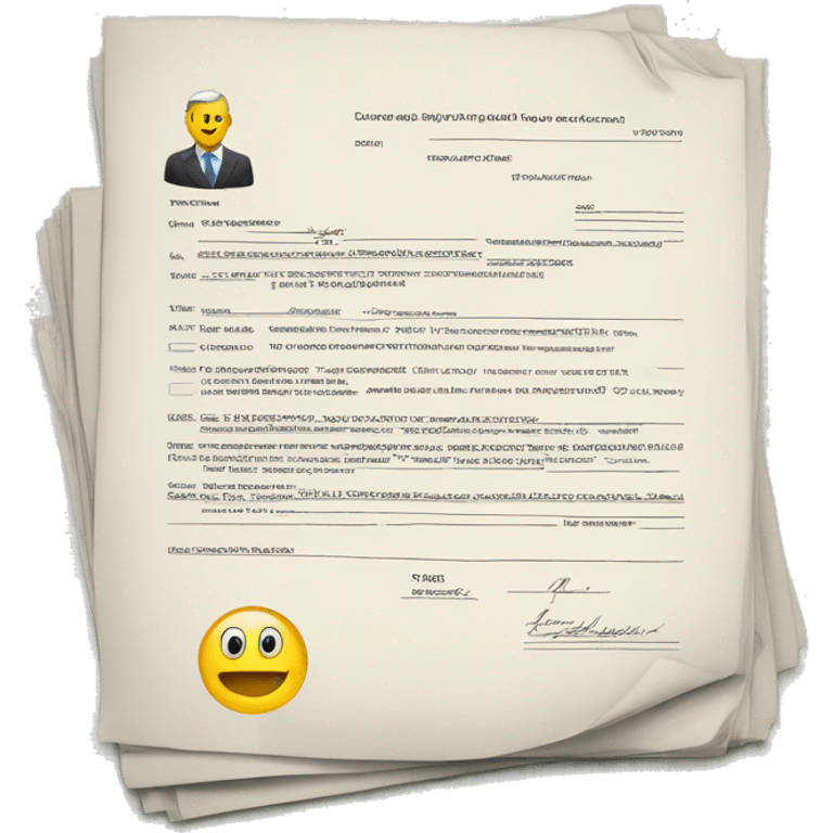 Loan application documents emoji