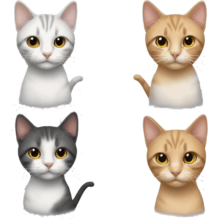 cats with short emoji