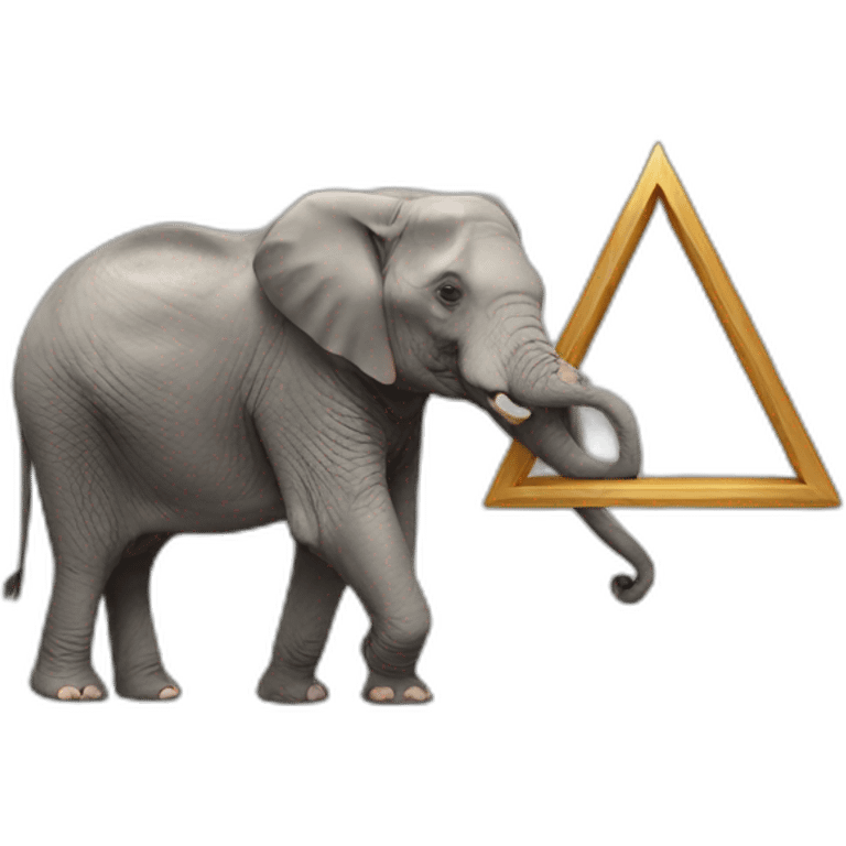 elephant a triangle emoji