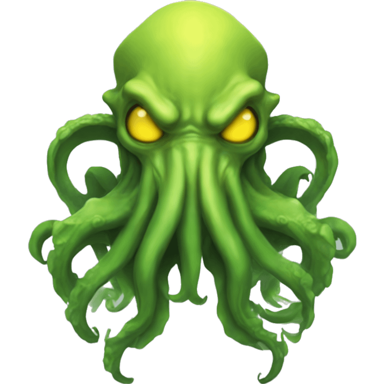 2 Cthulhu, a Cthulhu yellow and  a Cthulhu green emoji