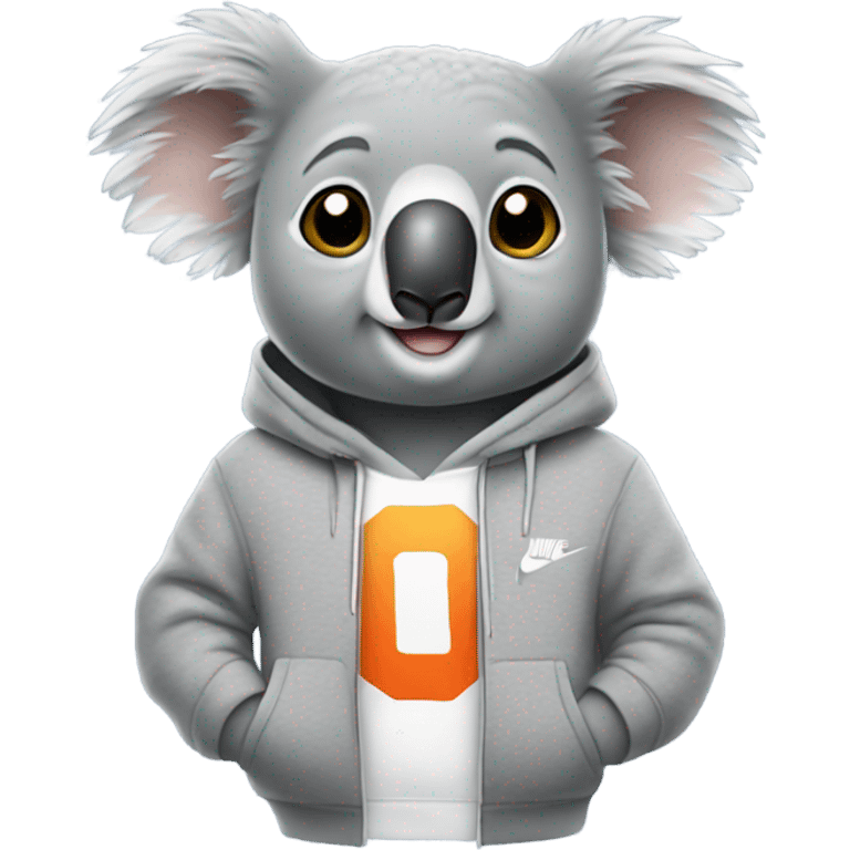 Koala wearing a Nike hoodie emoji