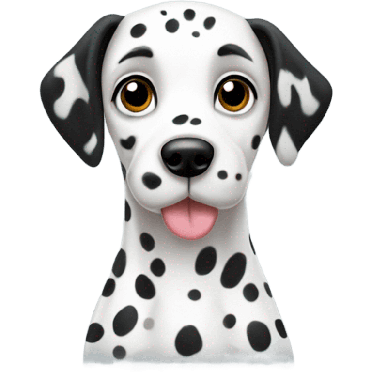 Dalmatian valentine emoji