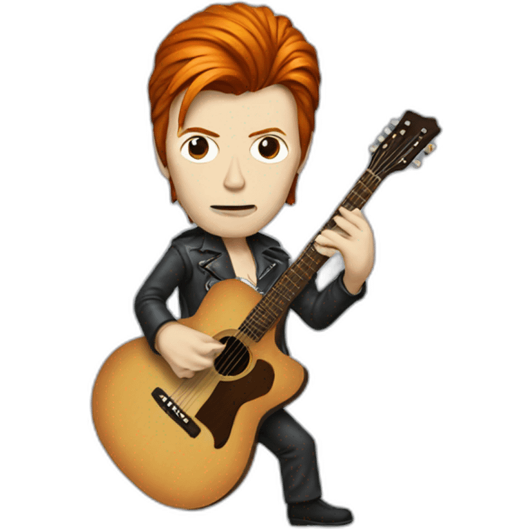 David bowie playing guitar emoji