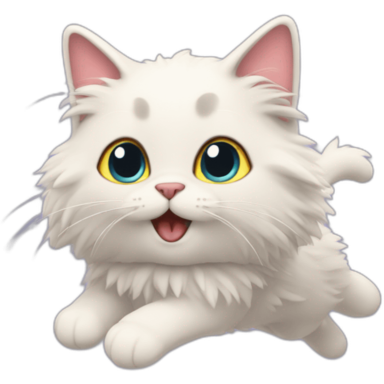 flying fluffy cat emoji