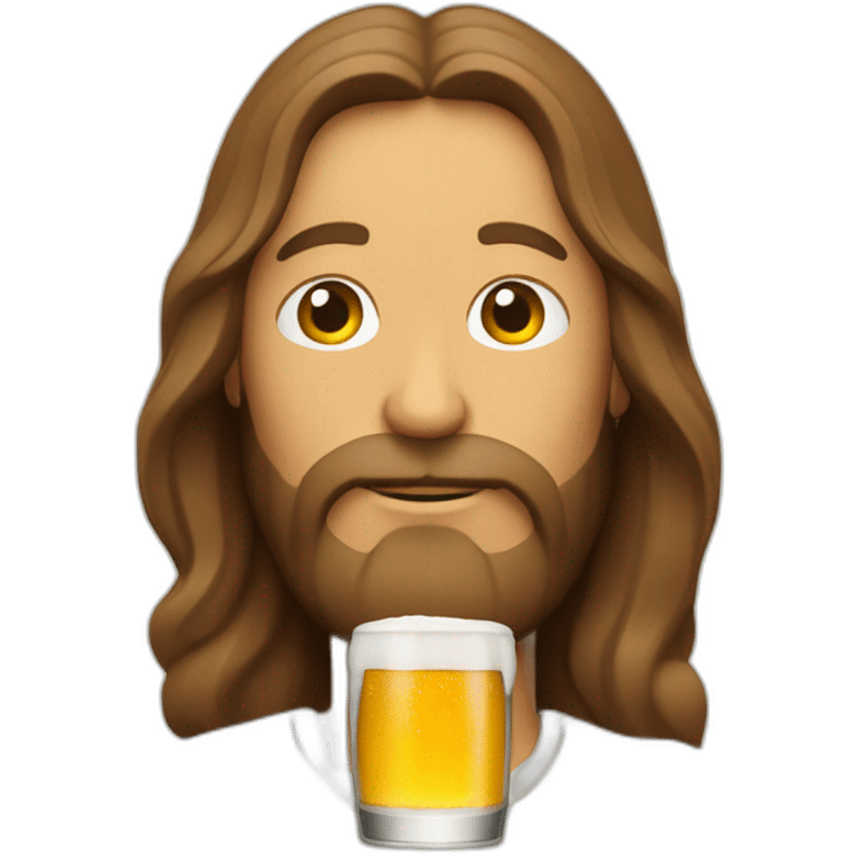 jesus qui bois une biere emoji