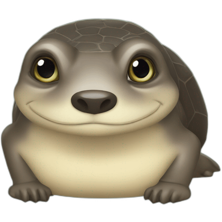 Chat sur loutre sur tortue emoji