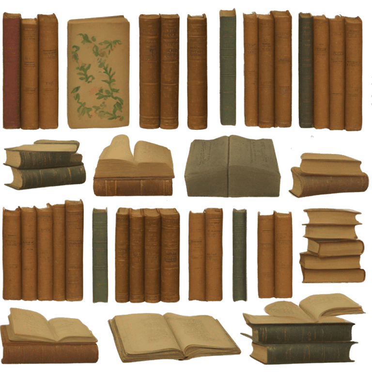 vintage books emoji