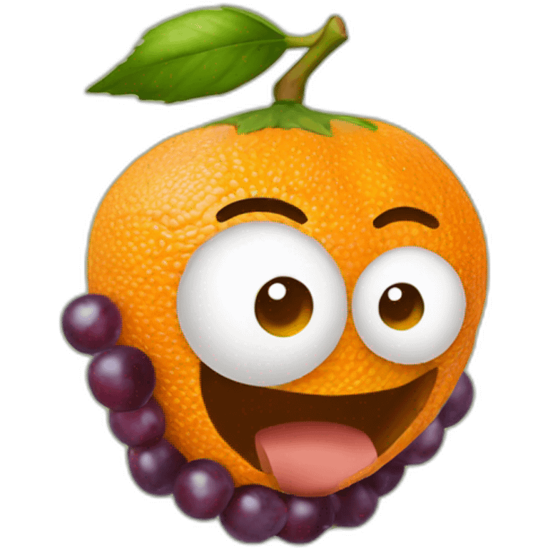 abacate laranja com uvas emoji