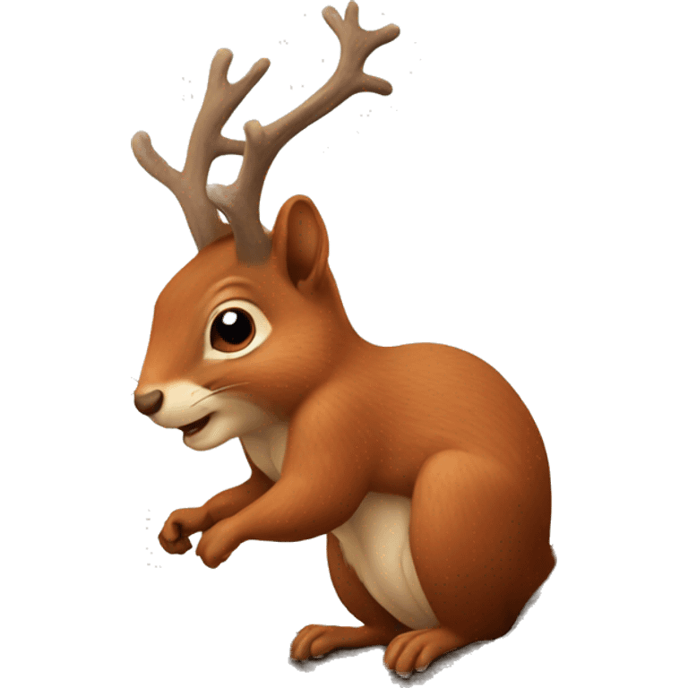 Squirrel with antlers emoji