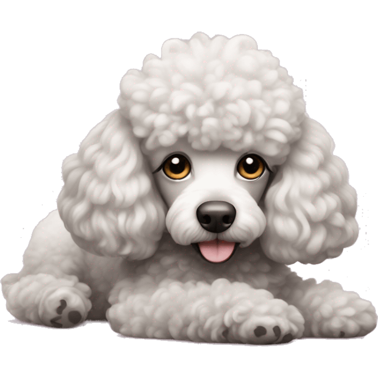 poodle lying down emoji