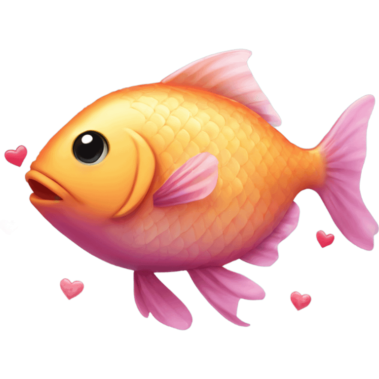 Fish with hearts  emoji