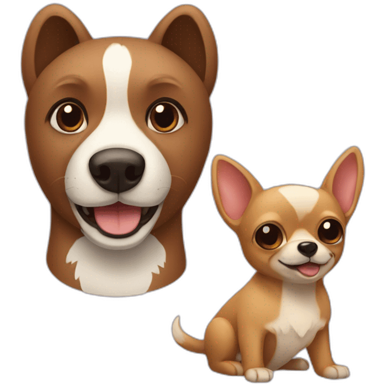 A Brown Bear and a Chihuahua emoji