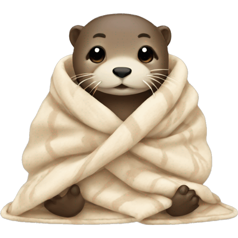 otter cozy in blanket emoji