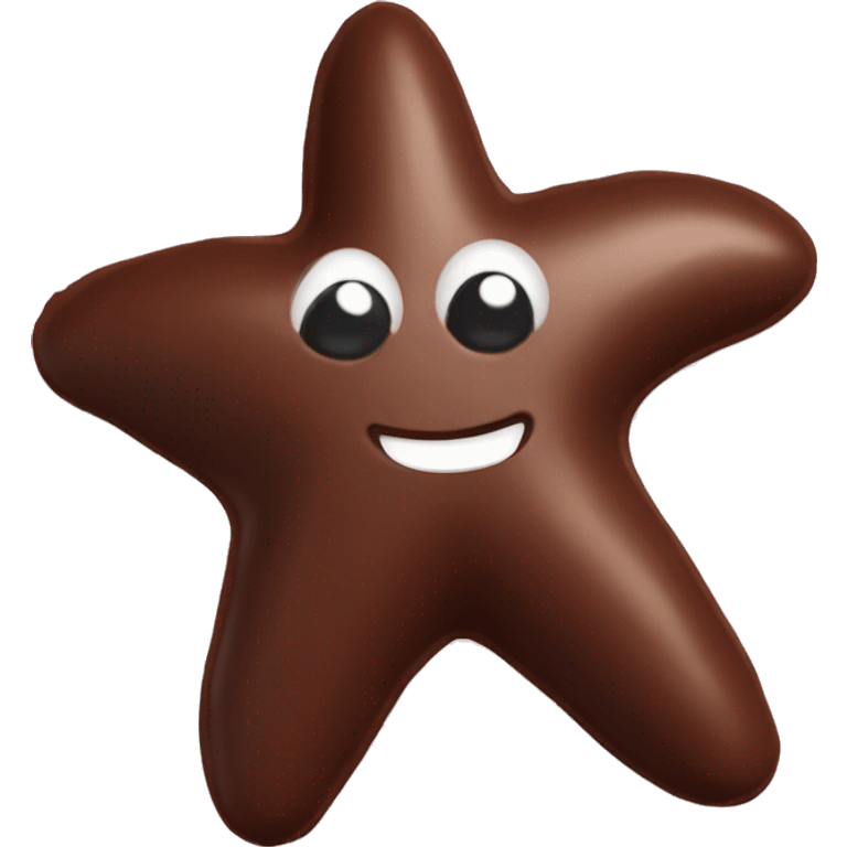 Starfish made of chocolate emoji