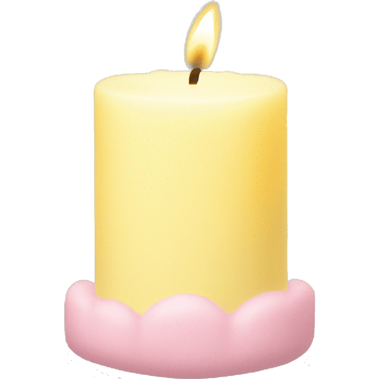 Pastel yellow candle emoji