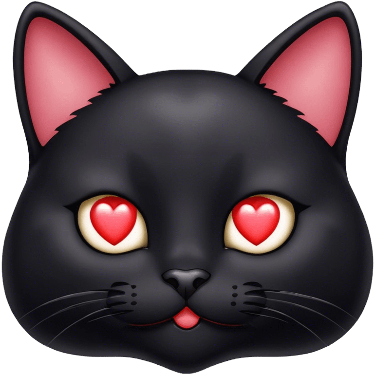 Heart eyes black cat  emoji