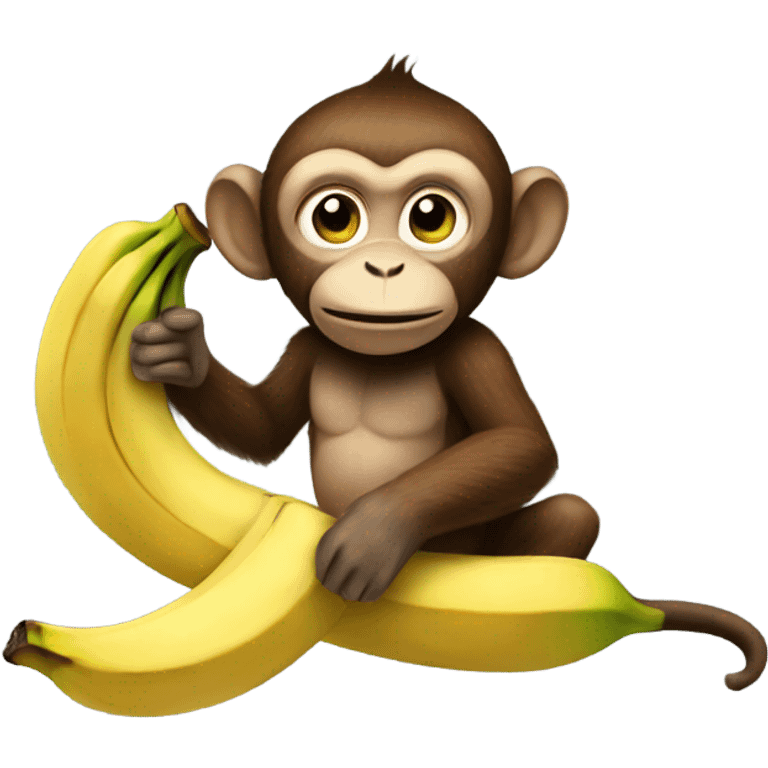 Monkey riding a banana  emoji