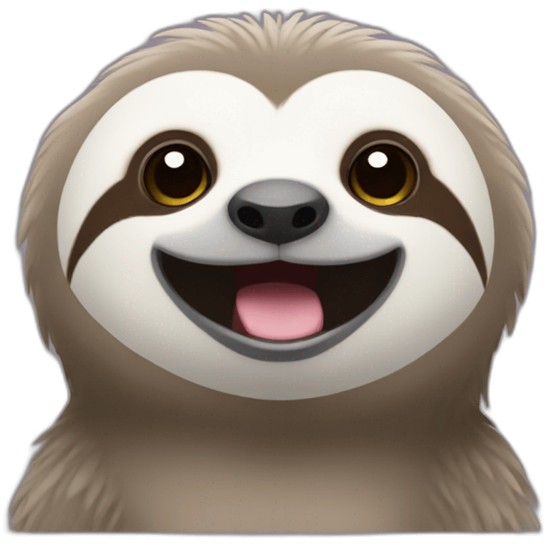 cute sloth blue emoji