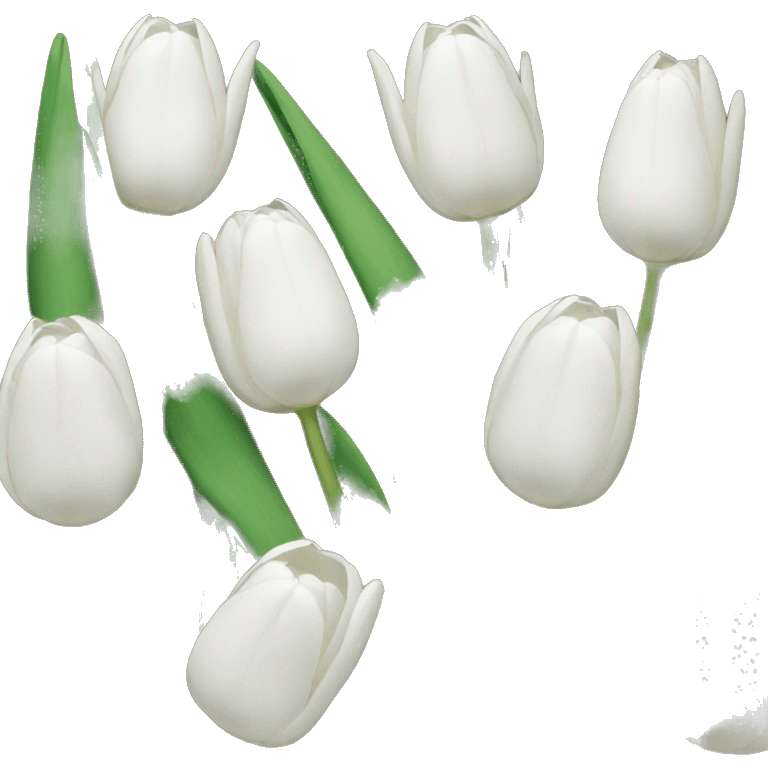 White tulips emoji