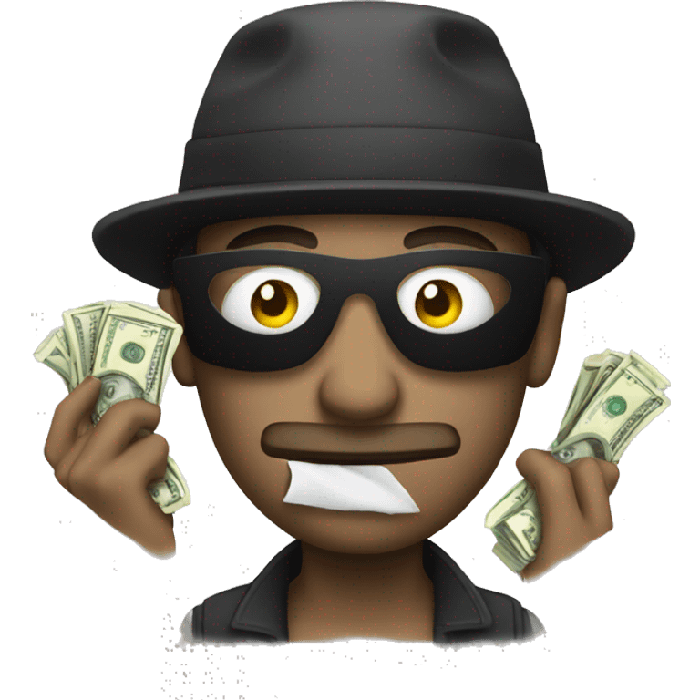 Robber with money emoji